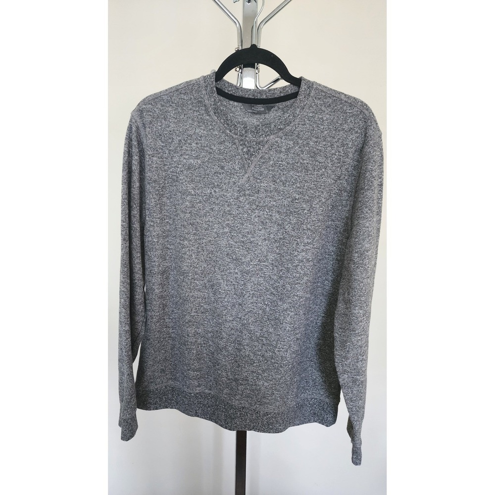 Members Mark Mens Crewneck Pullover Sweatshirt Medium Grey Heather Large L
